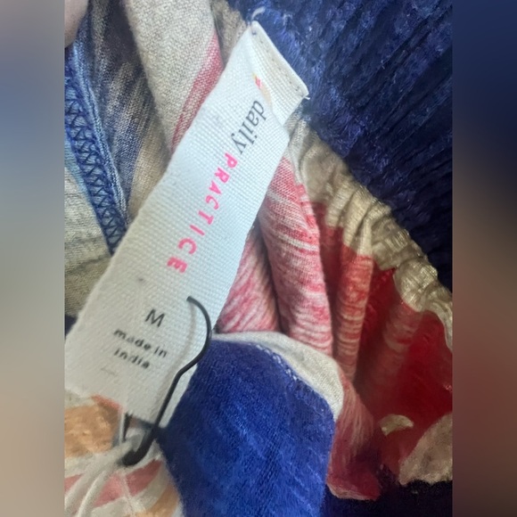 NWT new medium anthropologie daily practice tube dress maxi striped multi color - Picture 9 of 13